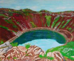 Painting: Kerið Crater, Iceland
